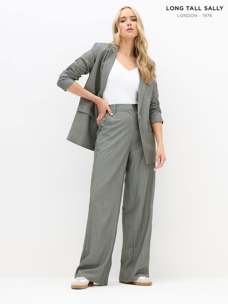 Long Tall Sally Grey Pinstripe Trousers (V04947) | €61
