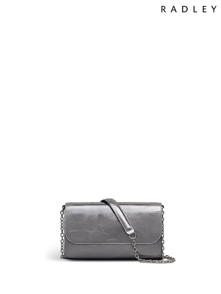 Radley Silver The Rathbone - Metallic Micro Flapover Cross-Body Bag (V06340) | AED809