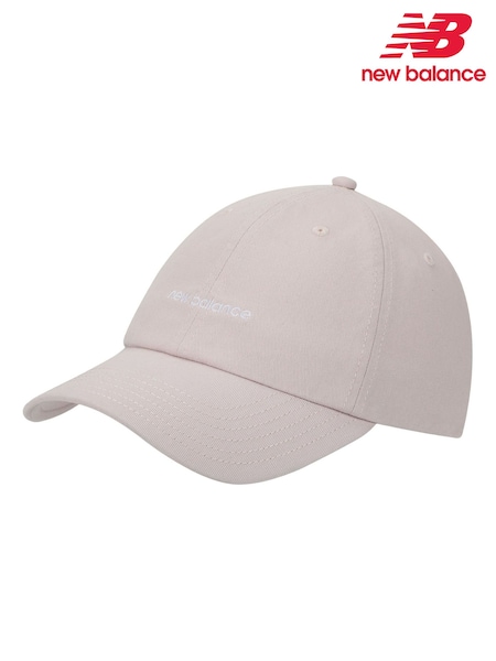 New Balance Pink 6 Panel Linear Logo Hat Cotton (V06416) | €27
