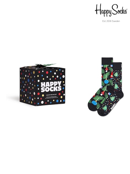 Happy Socks 2-Pack Holiday Tree Socks Gift Set (V06467) | kr314