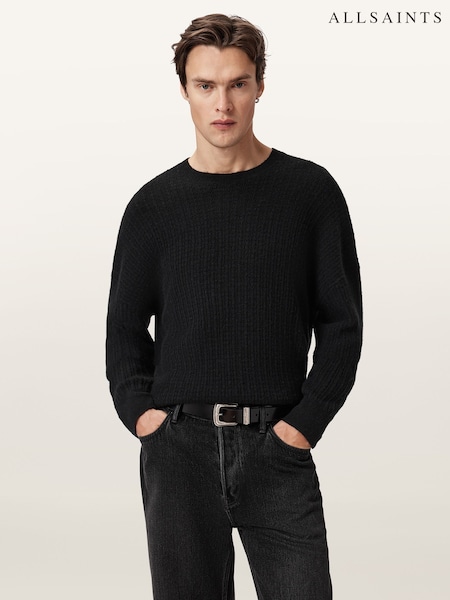 AllSaints Black Jakob Crew Jumper (V06556) | €225