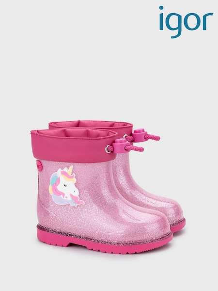 Igor Glitter Unicorn Ankle Wellies (V06686) | AED175