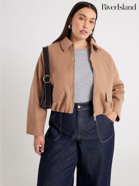 River Island Brown Harrington Jacket (V06706) | €53