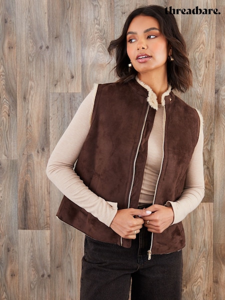 Threadbare Faux Suede Borg Lined Gilet (V06709) | 66 €