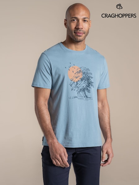 Craghoppers Grey National Trust Sabden Short Sleeve T-Shirt (V06824) | R$ 150