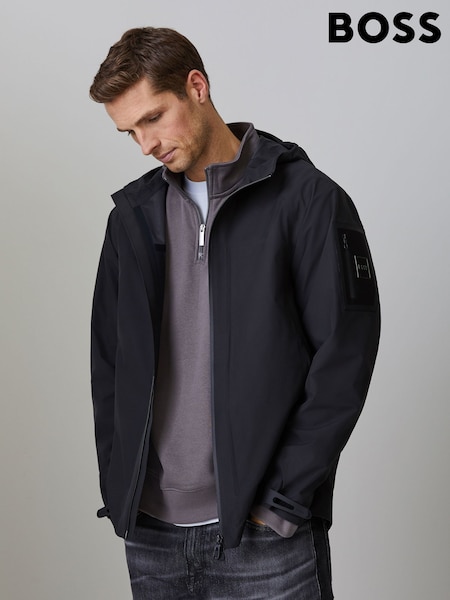 BOSS Black Tour Logo Pocket Detail Hooded Jacket (V06836) | kr9 030