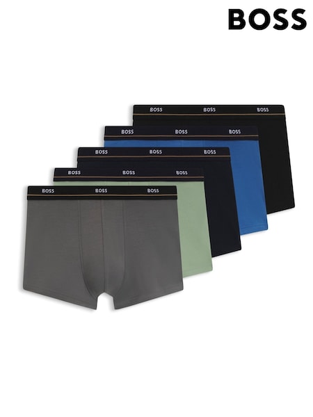 BOSS Black Ground Essential Logo Boxers Trunks 5 Pack (V06837) | €91