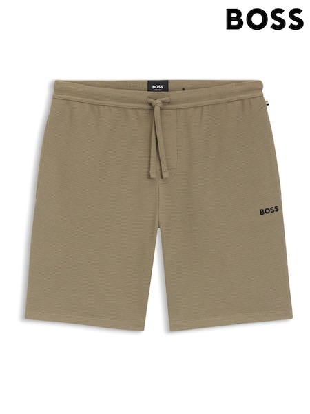 بني - BOSS Waffle Shorts (V06857) | ‏279 ر.ق.