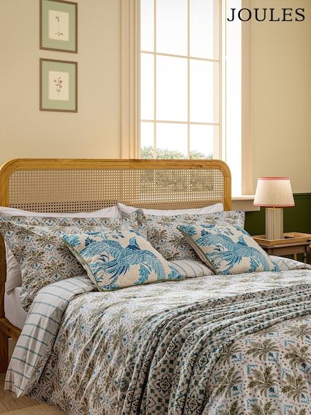 Joules Cream Multi Palm Geo Duvet Cover and Pillowcase Set (V06867) | €64 - €120