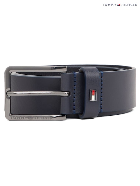 Tommy Hilfiger Blue Enamel Flag Leather Belt (V06995) | AED291