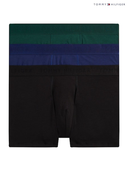 Tommy Hilfiger Blue 3 Pack Everyday Luxe Tonal Waistband Trunks (V08015) | AED262