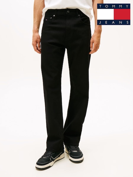 Tommy Jeans Black Otis Overdyed Black Straight Leg Jeans (V08048) | € 125