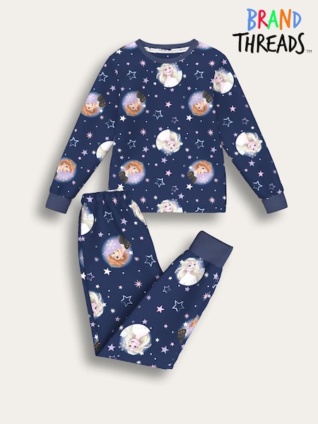 Brand Threads Blue Disney Frozen Fleece Pyjamas Set (V08109) | €28