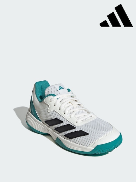 adidas White Courtflash Tennis Shoes (V08296) | €50
