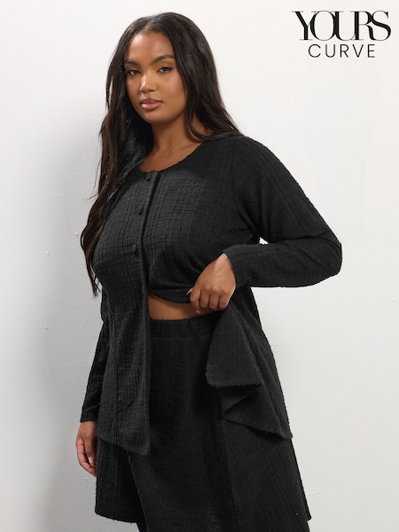 Yours Curve Black Boucle Mini Skirt (V08357) | €34