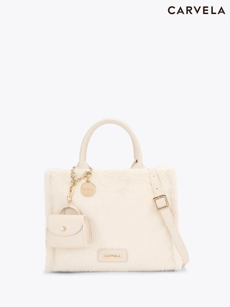 Alb - Carvela Sorrento Midi Tote Bag (V08376) | 961 LEI