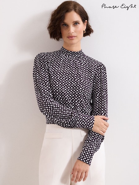Phase Eight Purple Petite Esme Top (V08442) | €75