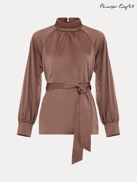 Phase Eight Brown Celene Blouse (V08453) | €113