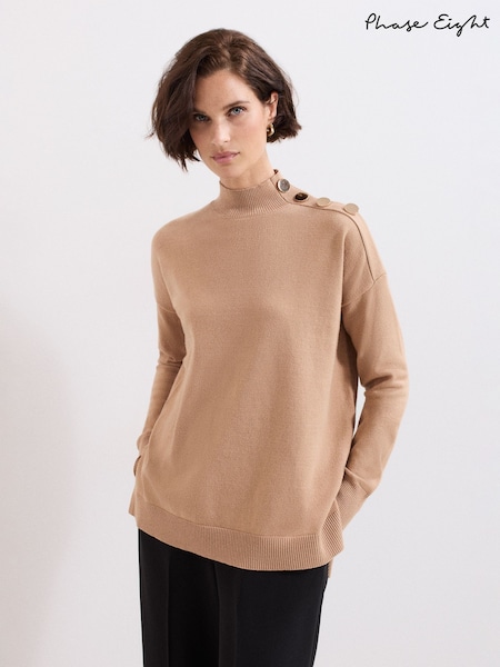 Phase Eight Brown Holly Jumper (V08456) | €101