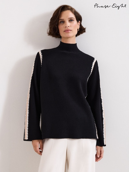Phase Eight Black Immy Jumper (V08467) | €126