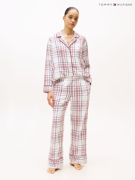 Tommy Hilfiger Cream Essential Flannel Pyjamas (V08769) | €154