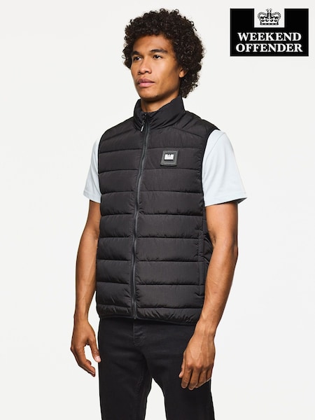 Weekend Offender Gacha Padded Black Gilet (V08863) | €114