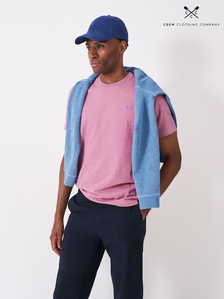 Crew Clothing Company Pink Classic Crew Neck T-Shirt (V08875) | 124 QAR