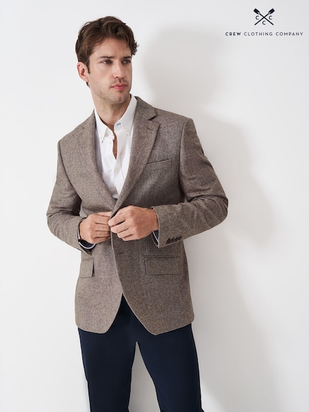 Crew Clothing Wool-Blend Tweed Blazer (V08885) | ‏1,101 د.إ.‏