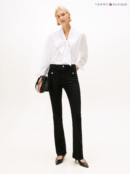 Tommy Hilfiger Black Black High Rise Bootcut Jeans (V08903) | R$ 1.185