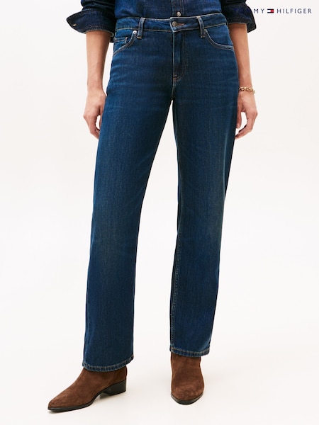 Tommy Hilfiger Blue High Rise Straight Leg Jeans (V08921) | €212