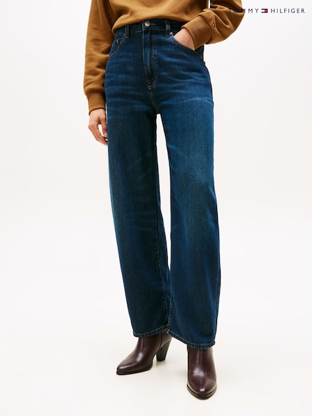 Tommy Hilfiger Blue Mid Rise Relaxed Barrel Leg Jeans (V08922) | AED932