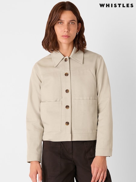 Whistles Nude Mia Pocket Detail Jacket (V09009) | AED577