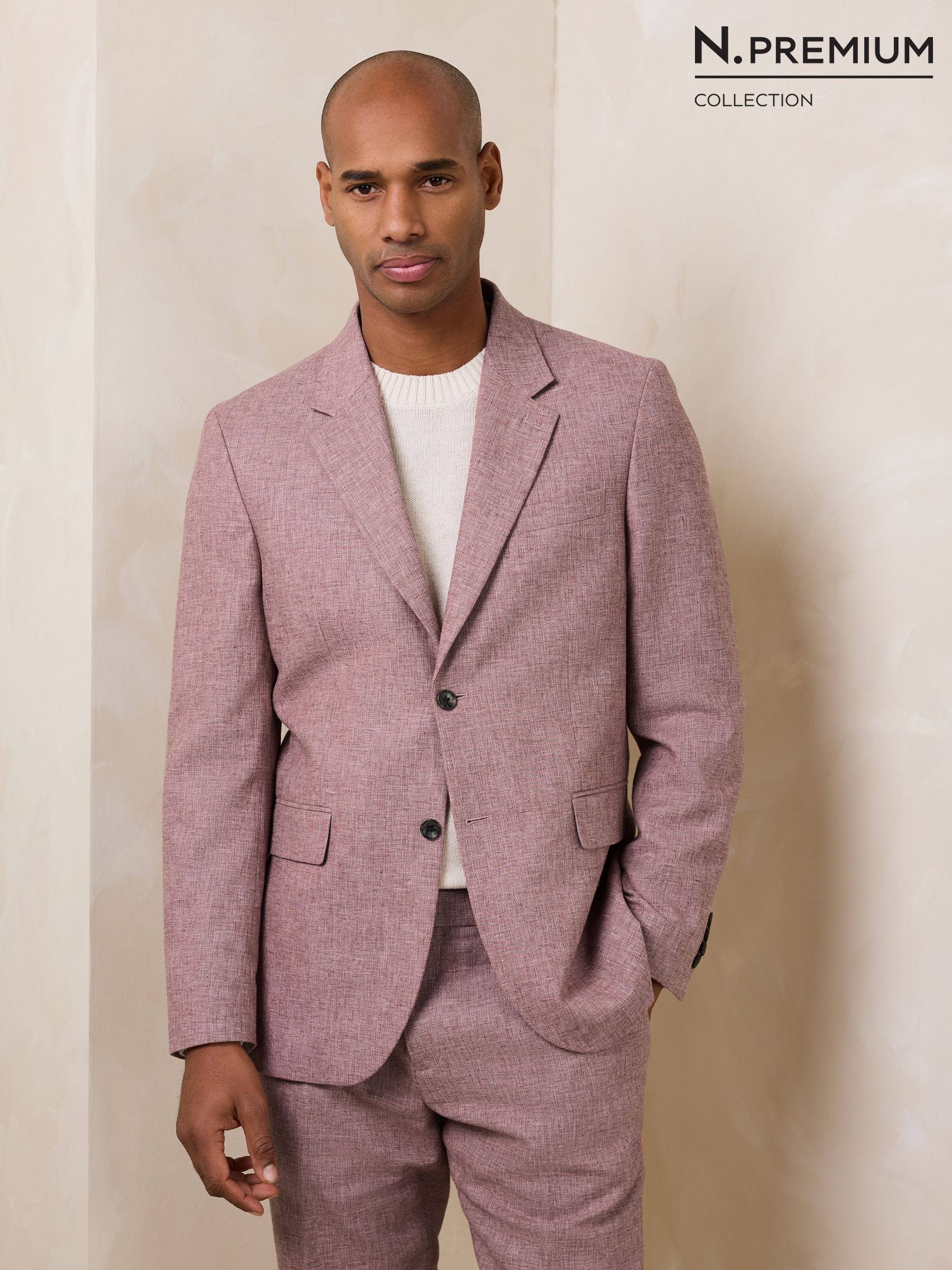Buy Men's Suits Pink Plain Online | Next Japan