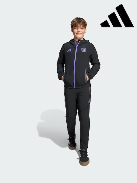 adidas Black Manchester United Trio 25 Competition Vis Tech Travel Trousers (V09065) | AED262