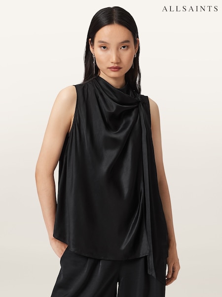 AllSaints Black Herela Top (V09343) | €184