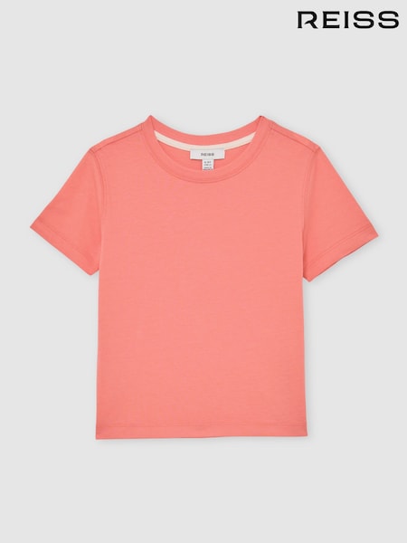 Reiss Peach Belle Cotton Crew-Neck T-Shirt (V09385) | € 25