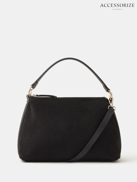 Accessorize Black Slouchy Suedette Handbag (V09457) | R$ 345
