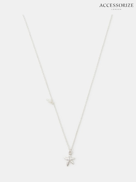 Accessorize Silver Plated Sterling Starfish Pendant Necklace (V09486) | €29