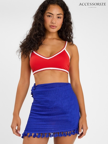 Accessorize Blue Tassel Trim Sarong (V09492) | R$ 265