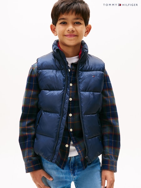 Tommy Hilfiger Blue Essential Padded Gilet (V09551) | AED437 - AED524