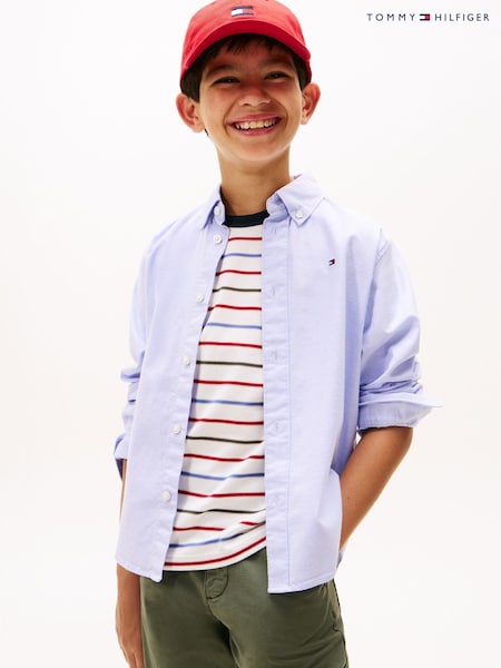 Tommy Hilfiger Blue Essential Oxford Shirt (V09561) | AED262 - AED320