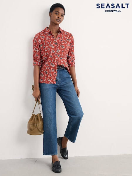 Seasalt Cornwall Red Larissa Shirt in Cotton (V09668) | €75