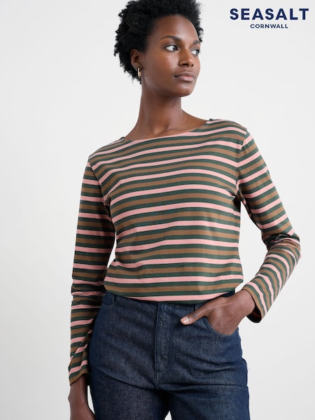 Seasalt Cornwall Blue Sailor Shirt in Cotton Jersey (V09684) | €37