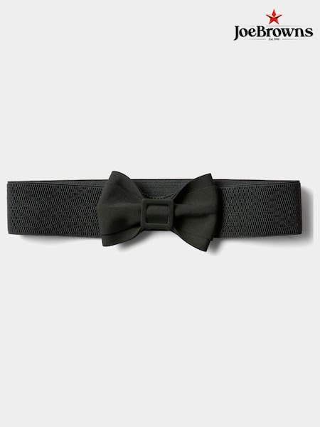 Joe Browns Black Elastic Waist Belt with Clasp & Statement Bow (V09770) | €40