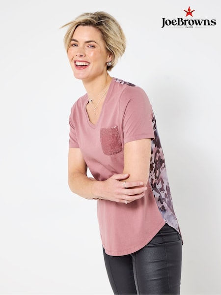 Joe Browns Pink Blush Woven-Back T-Shirt (V09811) | €53