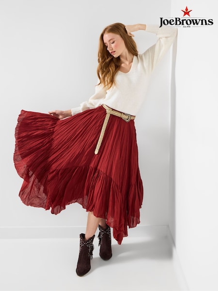 Joe Browns Red Layered Handkerchief Hem Skirt (V09818) | €80