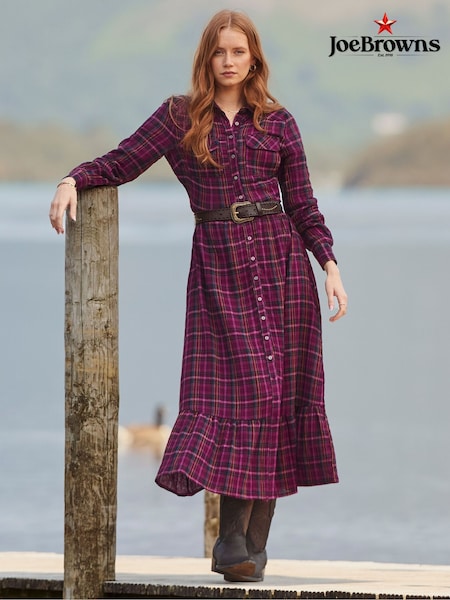 Joe Browns Check Midi Shirt Dress (V09824) | R$ 690