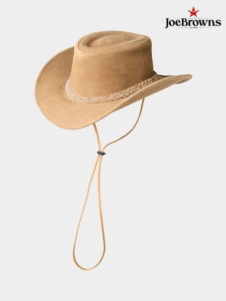 Joe Browns Natural Leather Boho Hat with Plaited Brim Accent (V09832) | €86