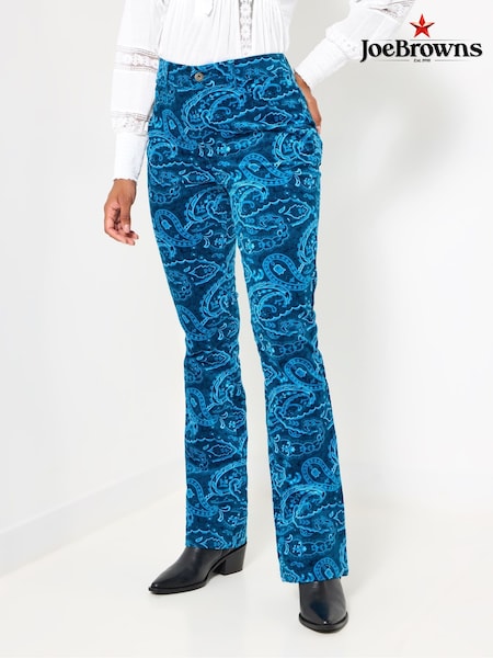 Joe Browns Blue Moleskin Flared Trousers (V09845) | €80