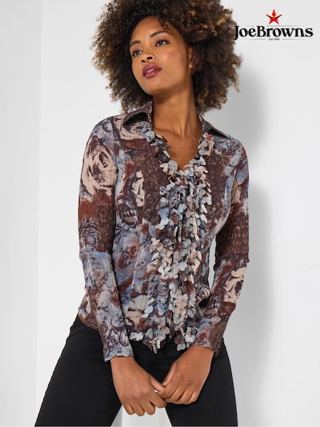 Joe Browns Autumn Print Ruffle Blouse (V09856) | 84 €